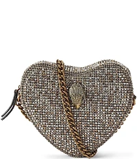 Kurt Geiger London Kensington Heart Crystal Houndstooth Crossbody Bag