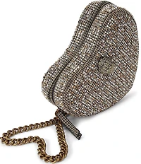 Kurt Geiger London Kensington Heart Crystal Houndstooth Crossbody Bag