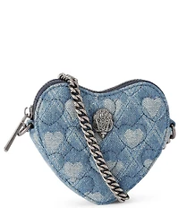 Kurt Geiger London Kensington Heart Denim Novelty Micro Crossbody Bag