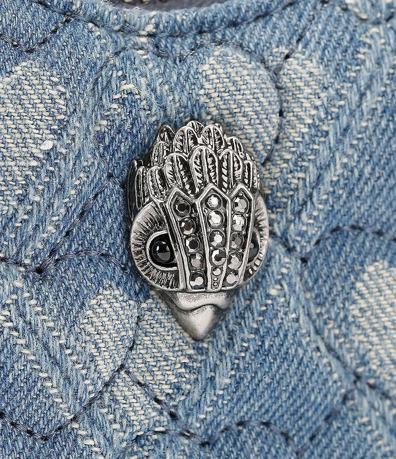 Kurt Geiger London Kensington Heart Denim Novelty Micro Crossbody Bag