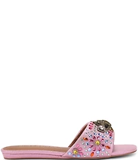 Kurt Geiger London Kensington Jewel Embellished Logo Slide Sandals