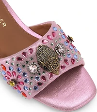 Kurt Geiger London Kensington Jewel Embellished Logo Slide Sandals
