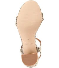 Kurt Geiger London Kensington Langley Crystal Embellished Houndstooth Logo Ornament Dress Sandals