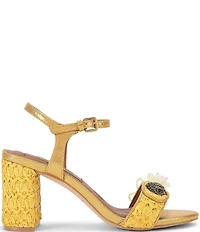 Kurt Geiger London Kensington Langley Raffia Logo Dress Sandals