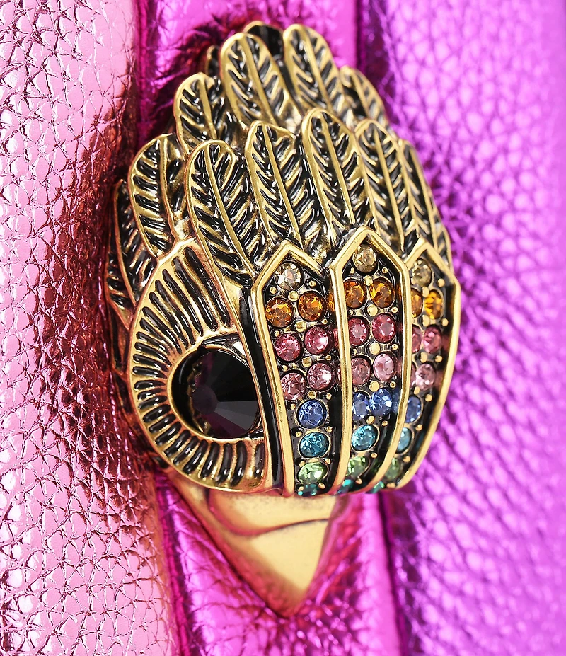 Kurt Geiger London Kensington Large Metallic Rainbow Heart Convertible Crossbody Bag