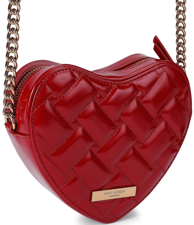 Kurt Geiger London Kensington Quilted Leather Heart Crossbody Bag