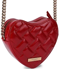 Kurt Geiger London Kensington Quilted Leather Heart Crossbody Bag