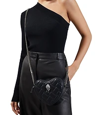 Kurt Geiger London Kensington Leather Heart Crossbody Bag