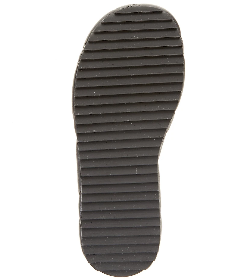 Kurt Geiger London Kensington Leather Quilted Logo Ornament Puff Platform Slide Sandals
