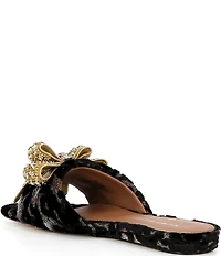 Kurt Geiger London Kensington Crystal Embellished Bow Flat Slide Sandals