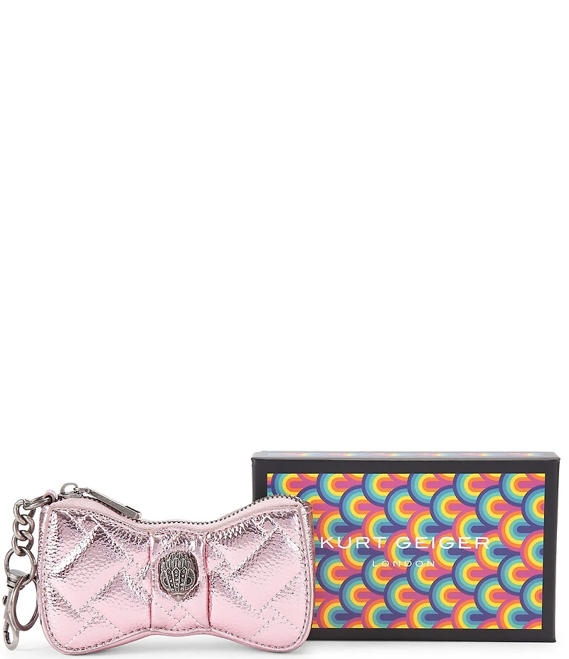 Kurt Geiger London Kensington Metallic Novelty Bow Bag Charm