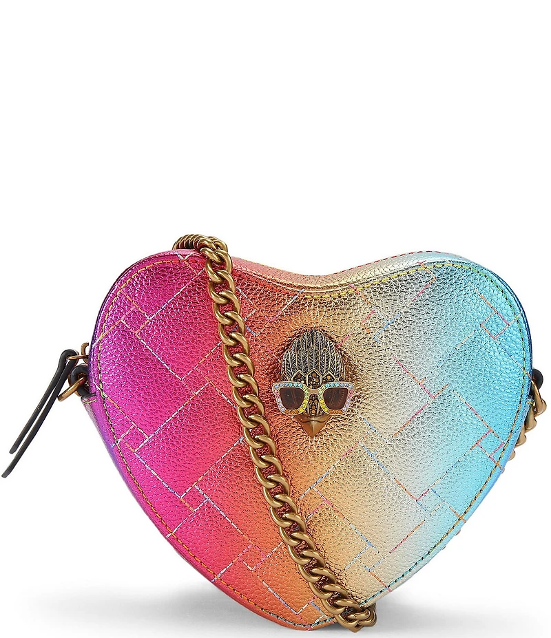 Kurt Geiger London Kensington Metallic Heart Crossbody Bag
