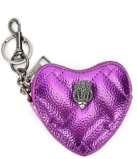 Kurt Geiger London Kensington Metallic Quilted Novelty Heart Bag Charm