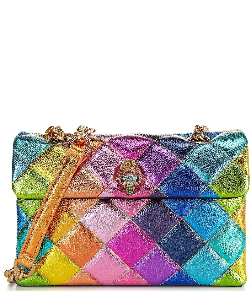 Kurt Geiger London Kensington Metallic Rainbow Leather Crossbody Bag