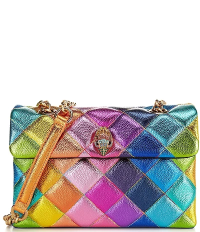 Kurt Geiger London Kensington Metallic Rainbow Leather Crossbody Bag