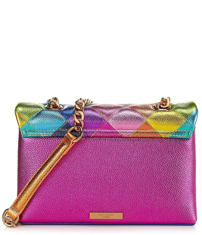 Kurt Geiger London Kensington Metallic Rainbow Leather Crossbody Bag