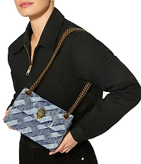 Kurt Geiger London Kensington Mini Denim Quilted Crossbody Bag