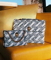Kurt Geiger London Kensington Mini Denim Quilted Crossbody Bag