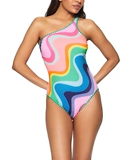 Kurt Geiger London Kensington One Shoulder One Piece Swimsuit