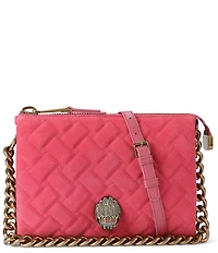 Kurt Geiger London Kensington Puff 3 Pouch Suede Quilted Crossbody Bag