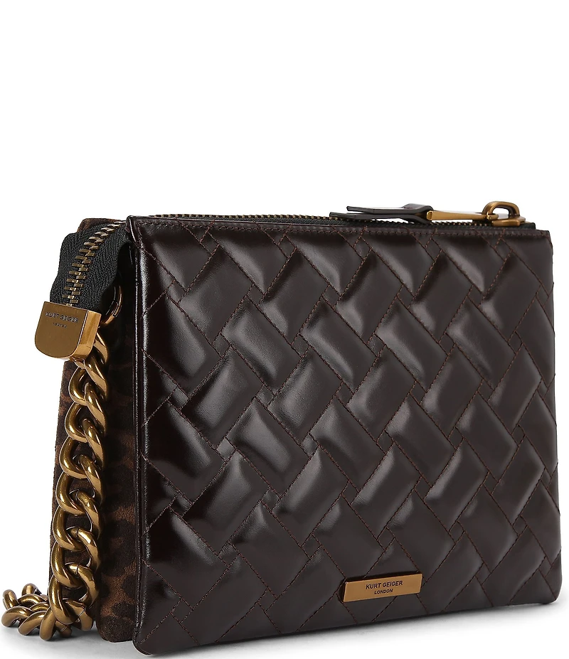 Kurt Geiger London Kensington Suede Puff 3 Pouch Crossbody Bag