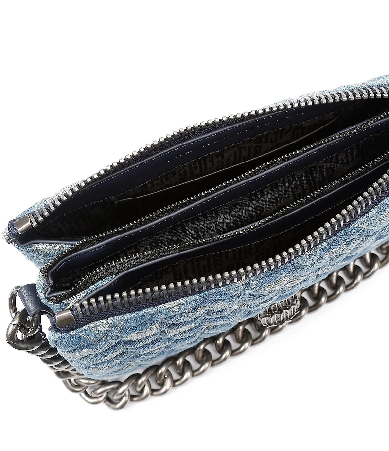 Kurt Geiger London Kensington Puff Three Pouch Heart Embossed Crossbody Bag