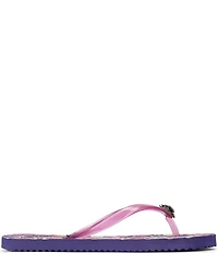 Kurt Geiger London Kensington Q Butterfly Print Logo Pool Flip Flops