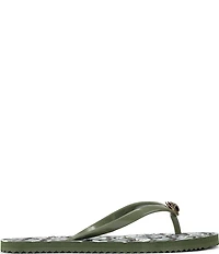 Kurt Geiger London Kensington Q Camo Logo Print Pool Flip Flops