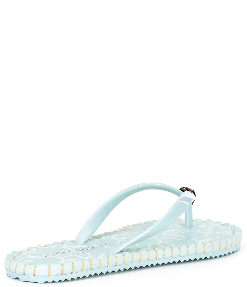 Kurt Geiger London Kensington Q Embroidered Logo Print Pool Flip Flops