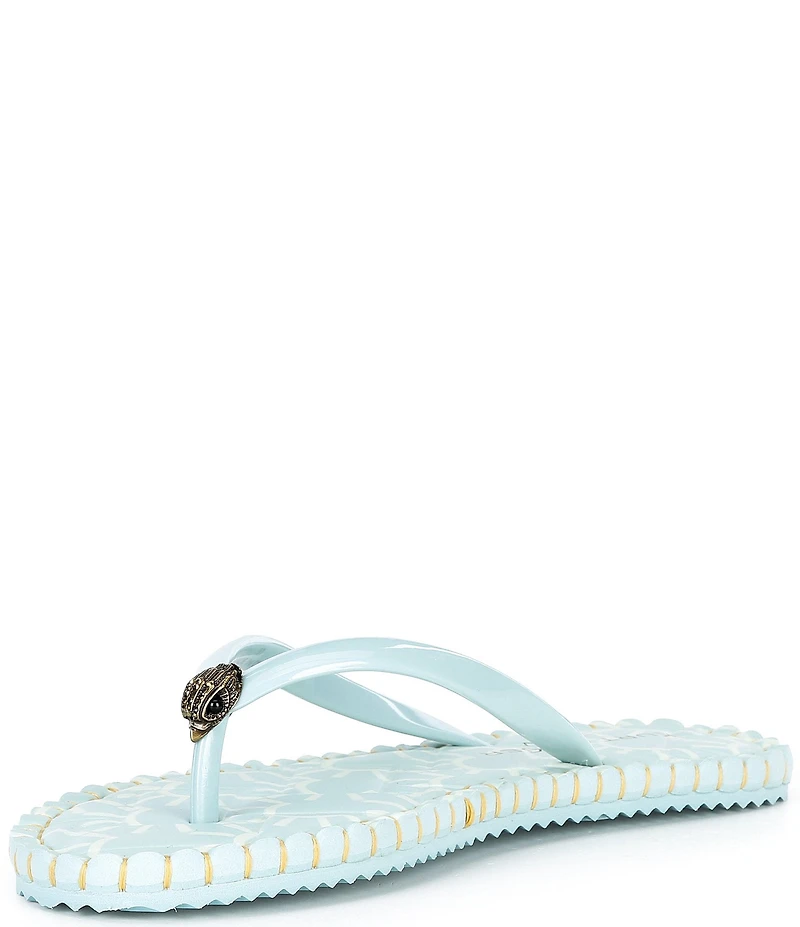 Kurt Geiger London Kensington Q Embroidered Logo Print Pool Flip Flops