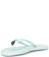 Kurt Geiger London Kensington Q Embroidered Logo Print Pool Flip Flops