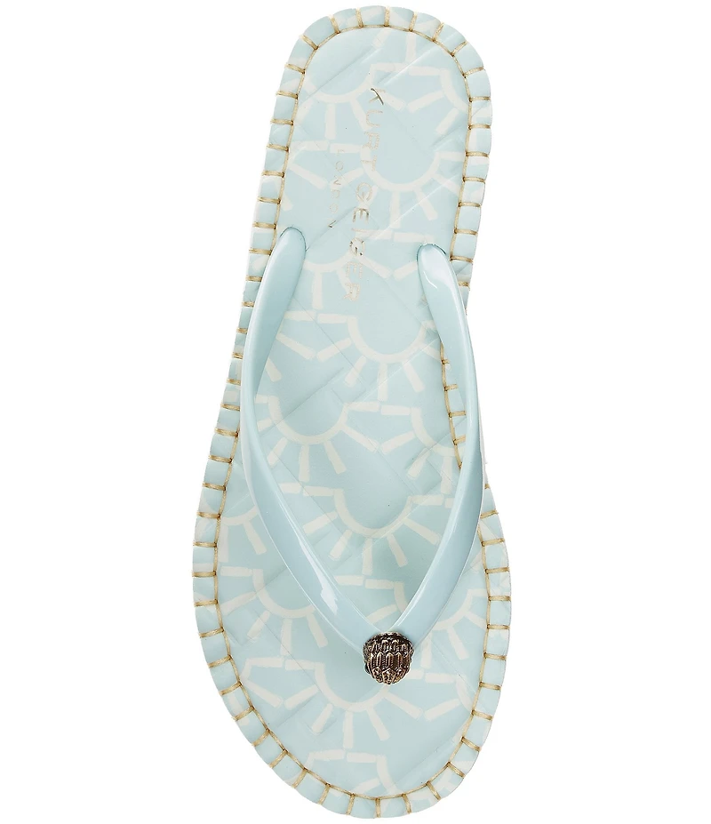 Kurt Geiger London Kensington Q Embroidered Logo Print Pool Flip Flops