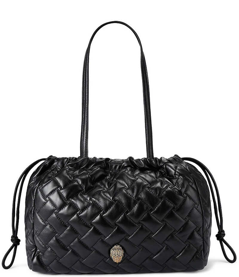Kurt Geiger London Kensington Quilted Slouchy Drawstring Tote Bag