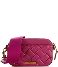 Kurt Geiger London Kensington Small Suede Quilted Camera Crossbody Bag