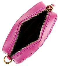 Kurt Geiger London Kensington Small Suede Quilted Camera Crossbody Bag