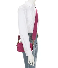 Kurt Geiger London Kensington Small Suede Quilted Camera Crossbody Bag