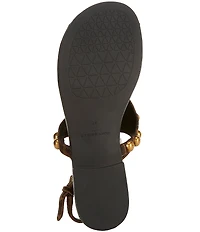 Kurt Geiger London Kensington Studded Leopard Logo Ornament Slingback Sandals