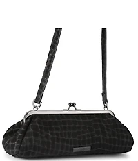 Kurt Geiger London Kensington Suede Croc Frame Shoulder Bag