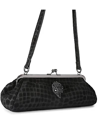 Kurt Geiger London Kensington Suede Croc Frame Shoulder Bag