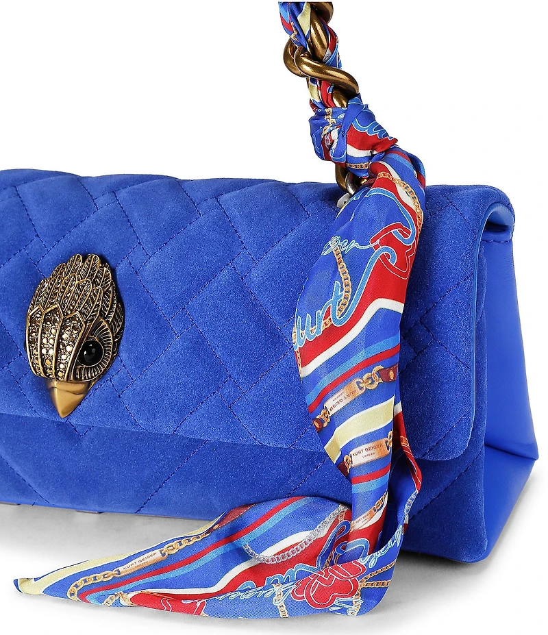 Kurt Geiger London Kensington Suede East-West Kurt Scarf Shoulder Bag