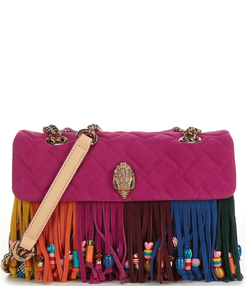 Kurt Geiger London Kensington Suede Fringe Convertible Crossbody Bag