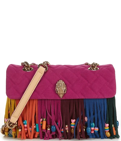 Kurt Geiger London Kensington Suede Fringe Convertible Crossbody Bag