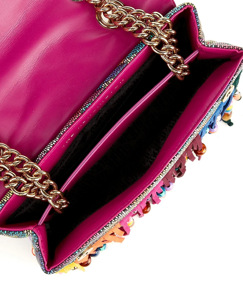 Kurt Geiger London Kensington Suede Fringe Convertible Crossbody Bag