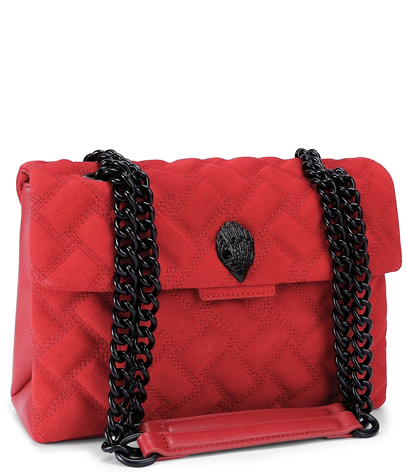 Kurt Geiger London Kensington Suede Quilted Shoulder Bag