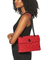 Kurt Geiger London Kensington Suede Quilted Shoulder Bag