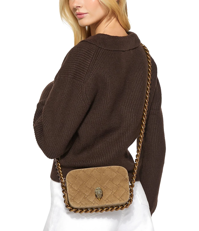 Kurt Geiger London Kensington Suede Small Camera Crossbody Bag