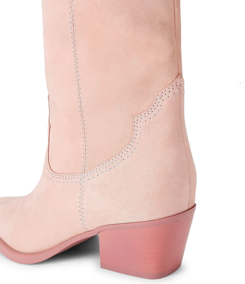 Kurt Geiger London Kiss Western Suede Cowboy Boots