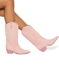 Kurt Geiger London Kiss Western Suede Cowboy Boots