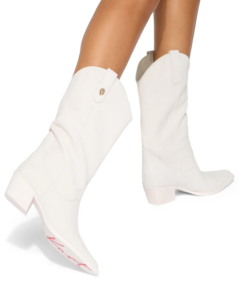 Kurt Geiger London Kiss Western Suede Cowboy Boots