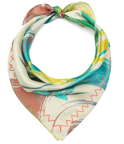 Kurt Geiger London Kurt Cabana Rainbow Silk Square Scarf
